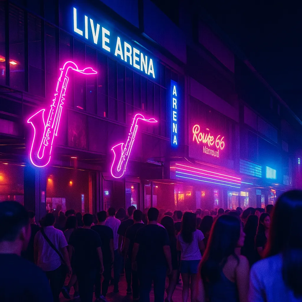 The RCA nightlife strip in Bangkok