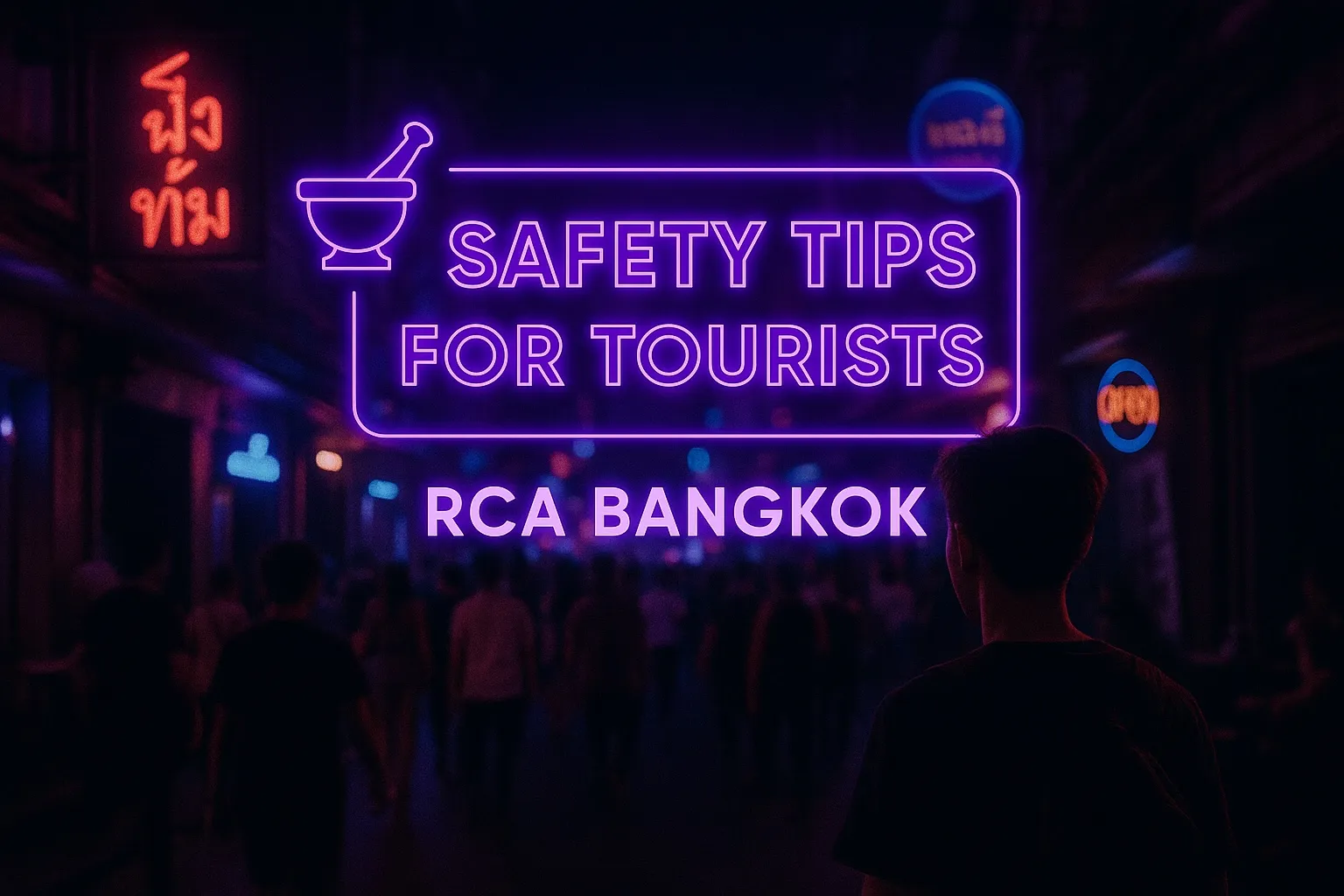 Meeting a booked car on the main road after a night at RCA Bangkok